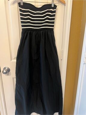 Universal Thread Black Strapless Maxi Dress with Pockets | Size Small